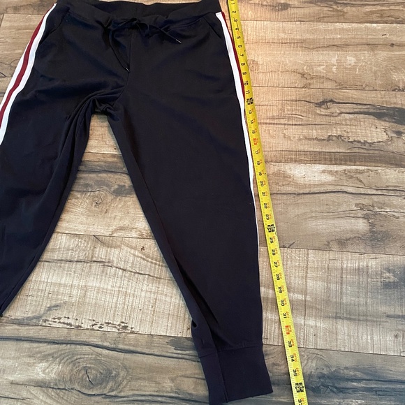 ATHLETIC WORKS Black Jogger Pants w/Side Stripe + Pockets Size Large - Picture 8 of 12